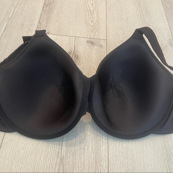 Playtex Secrets Perfectly Smooth Underwire Black Bra Plus Size 44D - Picture 8 of 9